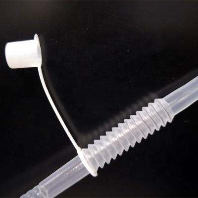 China Custom Length Disposable Occasional Drinking Plastic Drinking Straw With Dust Cover for sale