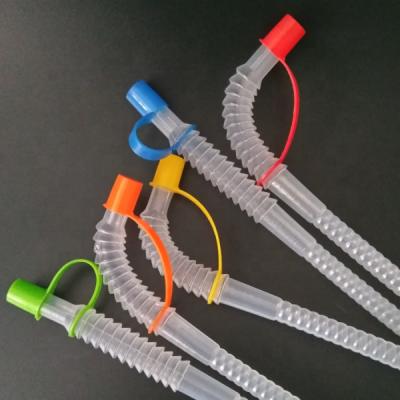 China Disposable Custom Length Plastic Beverage Food Grade Drinking Straw With Colorful Lid for sale