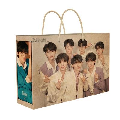 China Retro Fashion Animation Style Premium China Paper Packaging Portable Gift Bag for sale