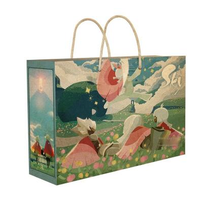 China China Retro 20 Content Animation Gift Bag Fashion Kraft Paper Portable Peripheral for sale