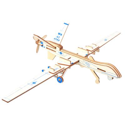 China Laser Cutting Eco-friendly Kid Educational Toys And Wooden Plane 3d Jigsaw Puzzle Toy Adult 3d Puzzle Handmade Gift for sale