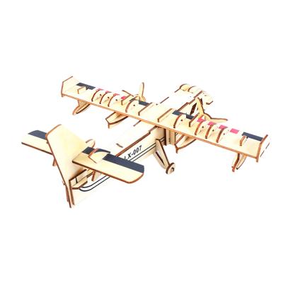 China Eco-friendly Laser Cut Kids Puzzle 3d Wooden Jigsaw Puzzle Aviation Educational Toy for sale