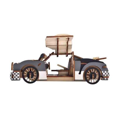 China Eco-Friendly Laser Cutting Hot Selling Amazon Truck Mini Jigsaw Puzzle Car Wooden Jigsaw Vehicle Gifts for sale