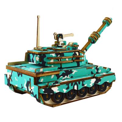 China Wholesale Eco-friendly Laser Cut Customized High Quality Educational Game Tank Model 3D Puzzle for sale