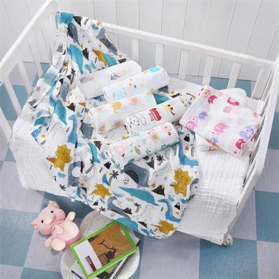 China PORTABLE Wholesale 30% Muslin Cotton 70% Bamboo Baby Wrap 2 Layers Receiving Baby Wraps Custom Bamboo Baby Wraps Wraps for sale