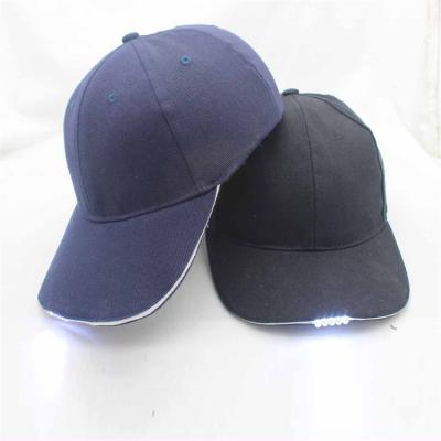 China Wholesale JOINT Plain Fitted Baseball Caps With Led Light Cotton White Led Baseball Cap Mens Womens Custom Baseball Cap for sale