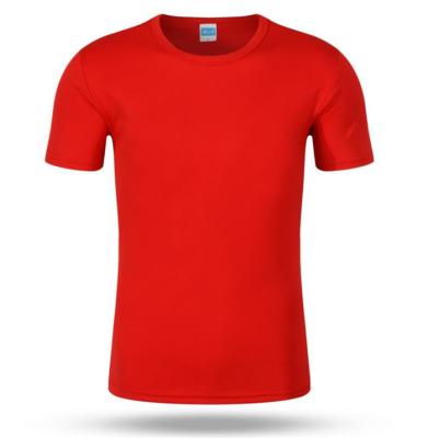 China Custom Short Sleeve Anti-Shrink Quick Dry Tee Shirt Custom Made Polyester T-Shirt for sale