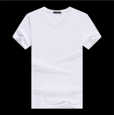 China Wholesale Men's V-Neck T-Shirt Plain Ladies Breathable Custom V-Neck T-shirt for sale