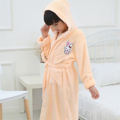 China New Autumn Boy Girl Spring Bathrobe Kids Fiber Hooded Bathrobe Sleeping Robe Fiber Bamboo Sleepwear Breathable Kids Sleepwear for sale