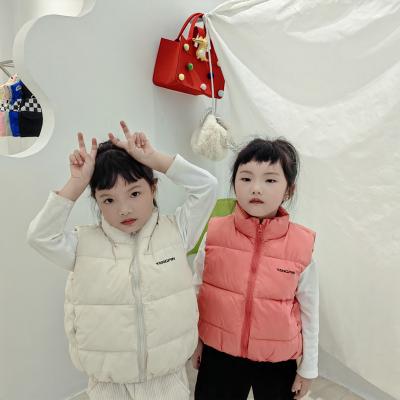 China Girls 2022 Solid Color Girls Vest Kids Cotton Breathable Custom Protective Jacket Thick Vest for sale