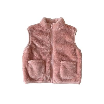 China Wholesale Breathable Baby Winter Fleece Vest Girls Factory Factory Jacket Girl's Vest Sleeveless Gistcoat for sale