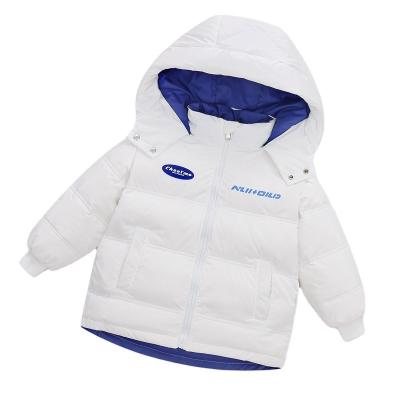 China Viable Kids Winter Down Jacket Toddler Hooded Coat Made in China Custom Warm White Duck Down Jacket Boy Coat for sale