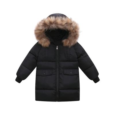 China Viable Factory Wholesale Boys Winter Down Jacket Coat Kids Fur Collar Thick Coat Boy Down Coat for sale