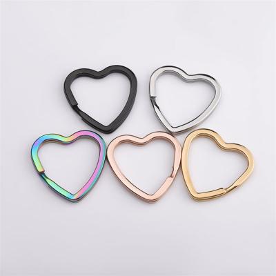 China High quality fashion key chain accessories, stainless steel heart-shaped key chain, car key chain accessories wholesale for sale