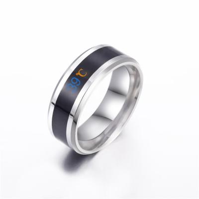 China Hiphop Fashion Temperature Couples Temperature Ring, Mood Temperature Titanium Steel Ring, Stainless Steel Jewelry Wholesale for sale