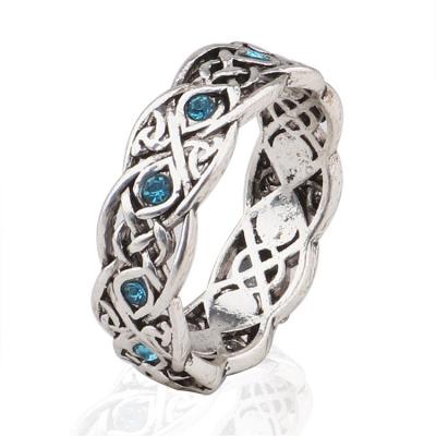 China Hot Romantic Selling Alloy Diamond Rings Fashion Men's European and American Men's Rings New Retro and Women's Ring Jewelry Wholesale for sale