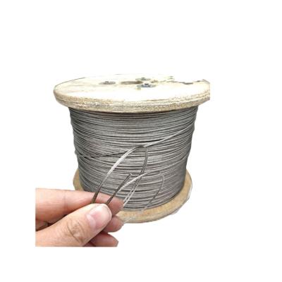 China Various Size 304 Stainless Steel Cable 7x7 3mm Steel Wire MANUFACTURING Rope 2000m/reel for sale