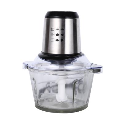 China Beater Ejector Button Chopper Mini Chopper 1.5L Stainless Steel Food Processor Home Cleaver with 4 Sharp Blades Durable for sale