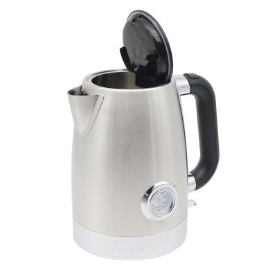 China 360 Degree Kettle Stainless Steel Tea Kettle Low Rotation Electric Hot Water Boiler With Thermometer Quick Boiling Auto Shut-Off for sale