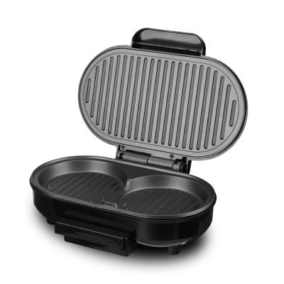 China Household Mini Hamburger Maker Electric 2-Slice Round Griddle for Breakfast Sandwich Maker for sale