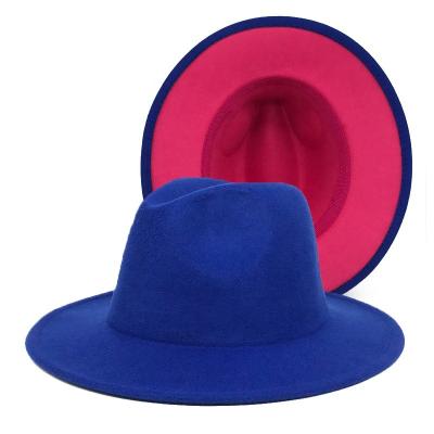 China Recyclable Wholesale Blue Classic Wool Felt Formal Top Hats for sale