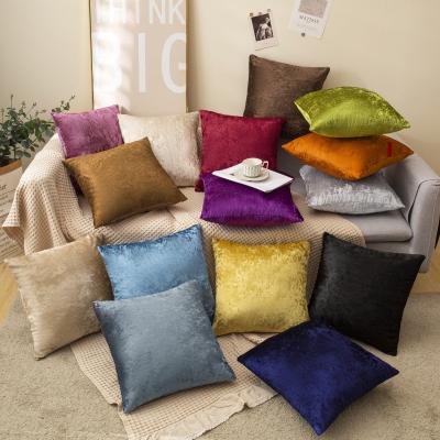 China 2022 Viable Hot Selling Luxury Solid Pillow Case Pillowcase Plush Throw Velvet Ice Cushion Covers Home Decorative Pillow Covers for sale