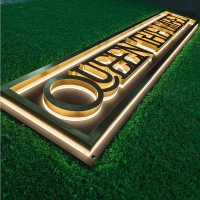 China Factory Made Waterproof LED Modules Stainless Steel Channel Lighted Letters Store Front Business Logo Led Light Sign for sale