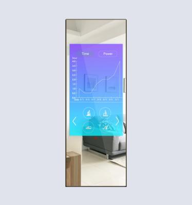 China Indoor Smart Smart Mirror Fitness Mirror Camera Interactive Magical Workout Mirror LCD Display Advertising Display for sale