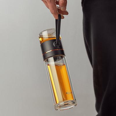 Китай Жаропрочная 300ml стеклянная вода Infuser, прочная бутылка боросиликатного стекла с Infuser продается