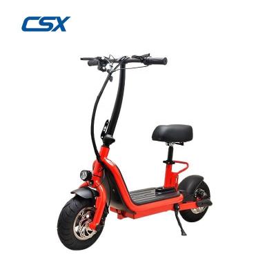 China 2022 hot sale unisex red color 500w Mini Folding Electric Scooter with cheap price for sale