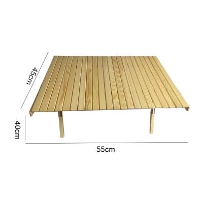 China Txtremely Durable And Scratch Resistant And Deformation Portable Outdoor Picnic Table With Folding Adjustable Leg Roll Foldable Camping Table Wooden Picnic Table for sale