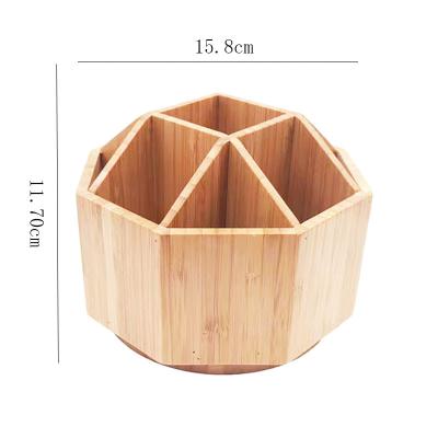 China Art Supply Desk Organizer Bamboo Rotating Viable, Pencil Holder Organizer, Storage Desk Cart for Pen Storage Bamboo Rotating Holder for sale