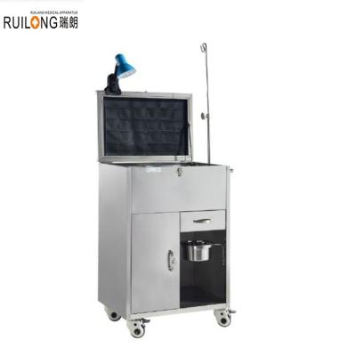 China RT-012 Modern Mobile Stainless Steel Drugs Hospital Plastic Crash High Quality Cheap Medical Trolley Plastic Emergency Medicine Trolley For Clinic for sale