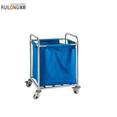 China RT-023 Modern Medical Equipment Hospital Nursing Trolley Stainless Steel Dirt Bag Trolley Price for sale