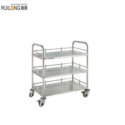 China RT-029 Modern Hot Sale Stainless Steel Mobile Medical Instrument Trolley Trolley With Wheels for sale