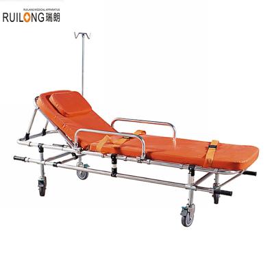 China RT-037 Hospital Modern Rescue Ambulance Medical Stretcher Folding With Wheels for sale