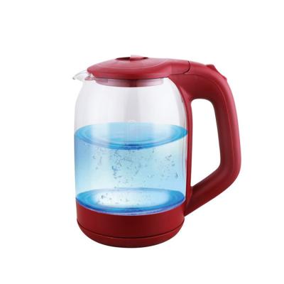 China 360 Degree Base Water Kettle 2022 New Product Wireless Clear Glass Rotating Electric Kettle 2.5L Glass Kettle for sale