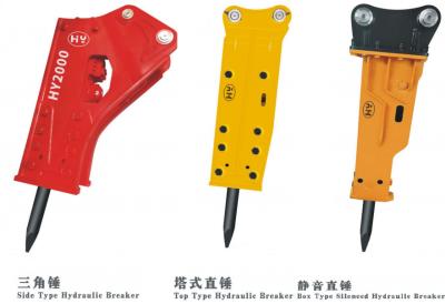 China Side Top Box Type Hydraulic Rock Breaker Hammer For 15 Ton Digger for sale