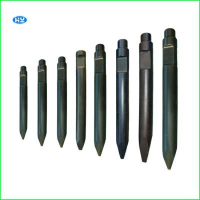 China 55 Degrees 42CRMO Rock Breaker Chisel For Hydraulic Hammer 190mm Rod Bits for sale