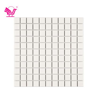 China Size 302.5x302.5mm Modern Simplicity Gloss White Durable Ceramic Kitchen Backsplash Tile for sale