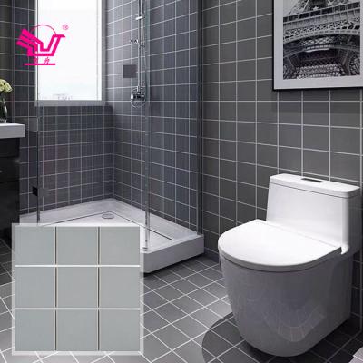 China Modern House Kitchen Square Tiles Wall Mosaic Backsplash Bathroom Gray Matt Mosaic Tile for sale