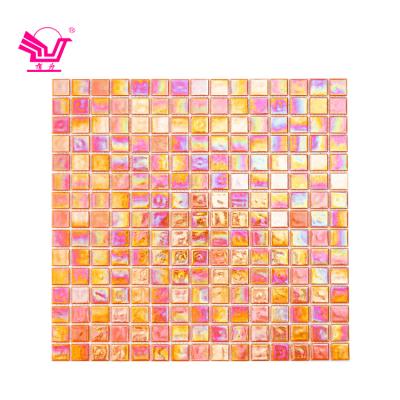 China Newest Next Multicolor 4mm Thickness Modern Red Glass Mosaic Wall For Home Decoration for sale