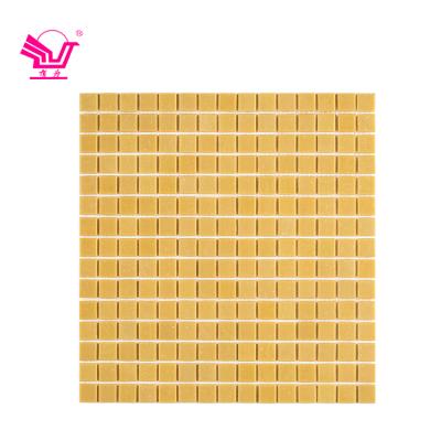 China Modern Glass Mosaic Tile For Kitchen Backsplash Wall Brown 4mm Thickness Hot Melt Mosaic for sale