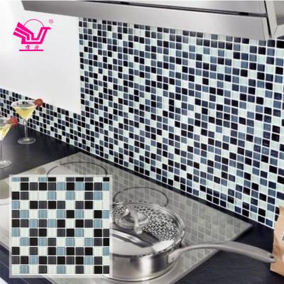 China Modern Black And White Kitchen Backsplash Mosaics Tile Malaysia 300x300mm Crystal Glass Mosaic Tiles for sale