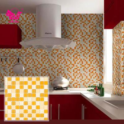 China Price Meter Mosaics Tile Modern Kitchen Backsplash Square Color Crystal Glass Mixed Mosaic for sale