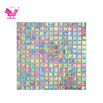 China Factory Directly Modern Glass Mosaic Tile Swimming Pool Tile Glossy Glass Mosaic for sale