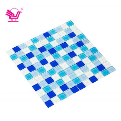 China Modern Factory Supply Modern Mosaic Tile Hotel Glass Mosaic Durable Recycled Glass for sale