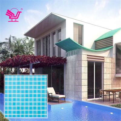 China Modern Chinese Supplier Mosaic Tile Glass Mesh Mounted Pool Mosaic Stone Glass for sale