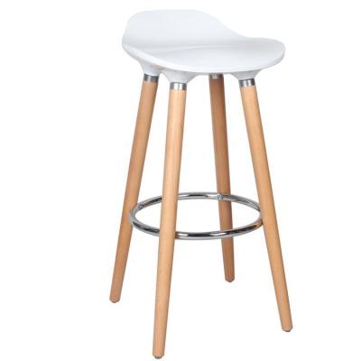 China Bar Furniture Solid Wood Leg ABS Plastic Bar Chair for Modern High Stool Furniture for sale