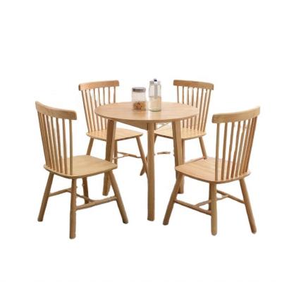 China Modern Dinning Table and Chair Cover Set for Solid Wood Furniture in Natural or Ash Color for sale